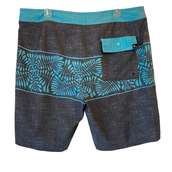 Lost Enterprises Teal Gray Black Boardshorts - Picture 3 of 8